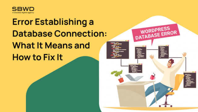 WordPress database error troubleshooting illustration
