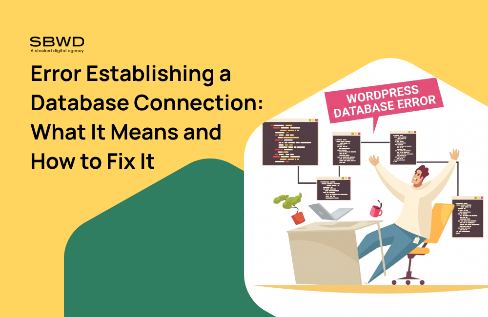 WordPress database error troubleshooting illustration