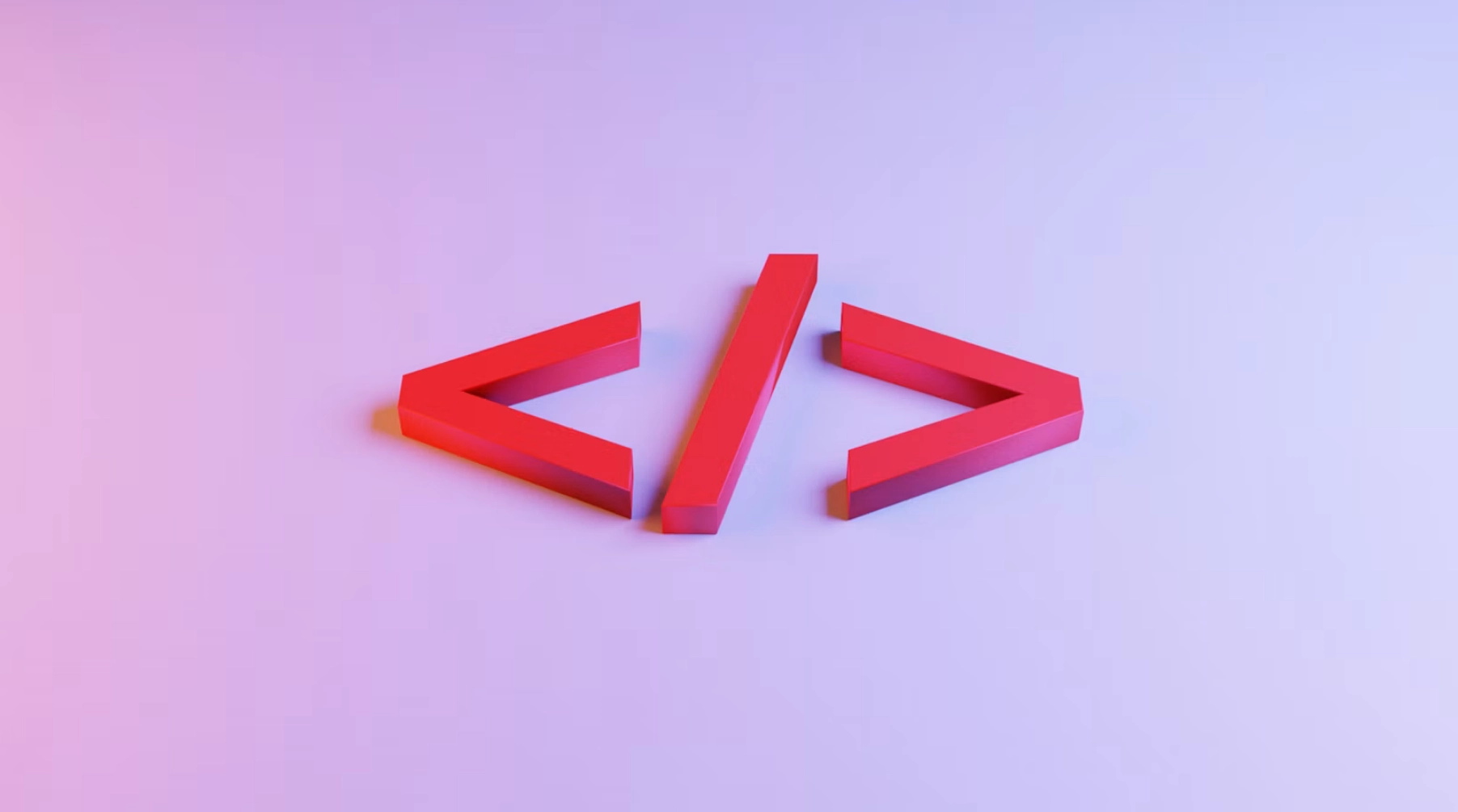 3D red abstract geometric symbol