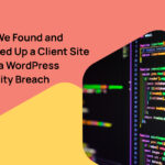 WordPress security breach code on screen